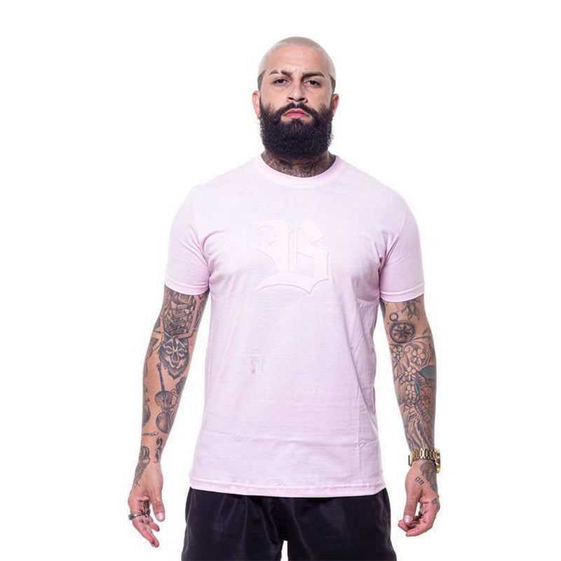 Camiseta Logo BLCK Rosa Alto Relevo