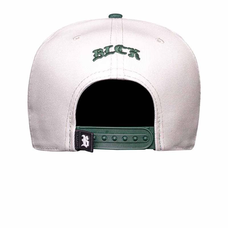 Boné Off White Snapback Alto Relevo Verde