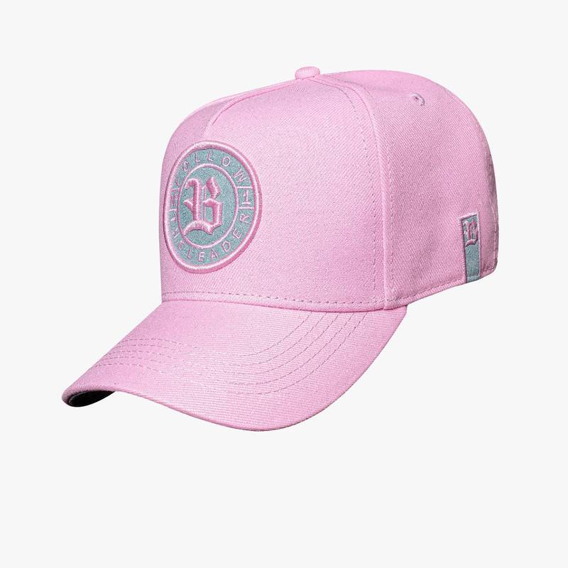 Boné Snapback Rosa Logo Suede Follow Verde Água