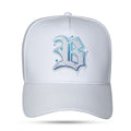 Boné Branco Snapback Flúor Resping Contra Aba Azul