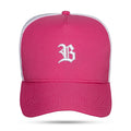 Boné Snapback Trucker Basic Pink e Branco