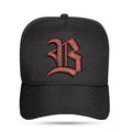 Boné Preto Snapback Alto Relevo Zig Zag Vermelho