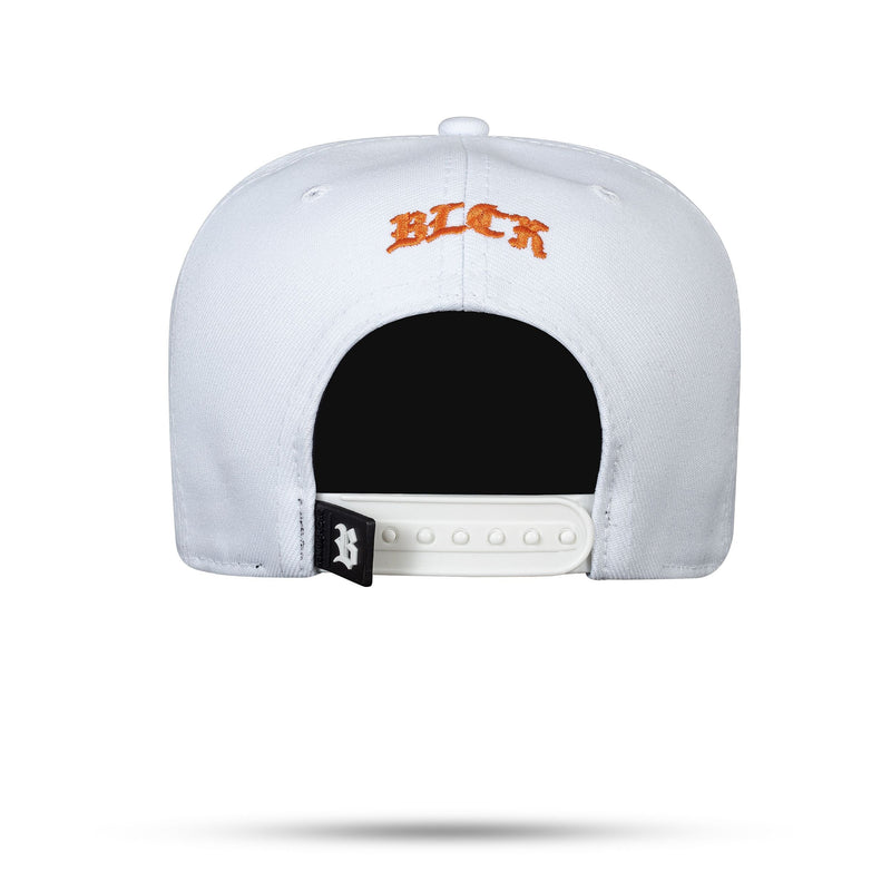 Boné Branco Snapback Hypnotize Laranja