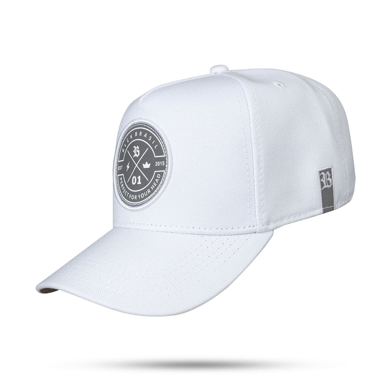 Boné Branco Snapback Zero Um Refletivo