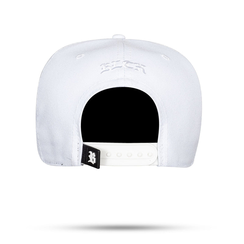 Boné Snapback Branco Metal Folha de Ouro