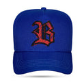 Boné Azul Royal Snapback Scratch Vermelho