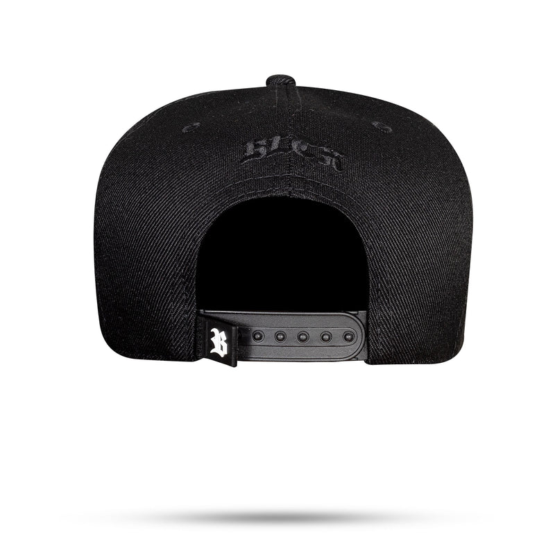 Boné Snapback Preto Logo Listrado