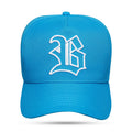 Boné Snapback Azul Celeste Contorno Branco