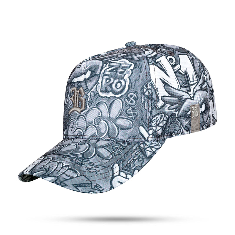 Boné Snapback Kids Print Gray