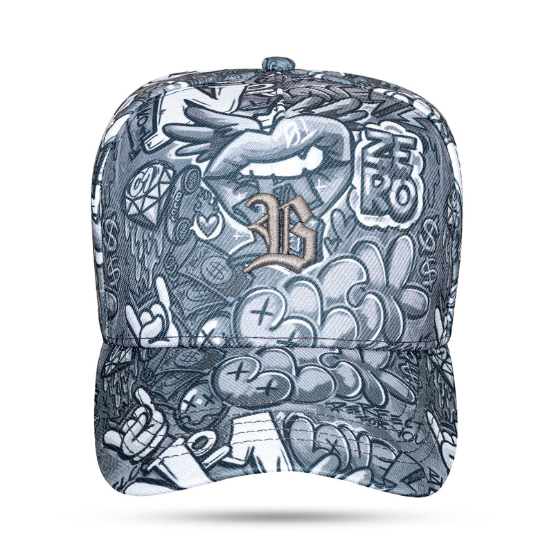 Boné Snapback Kids Print Gray