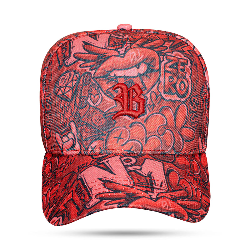 Boné Snapback Print Red