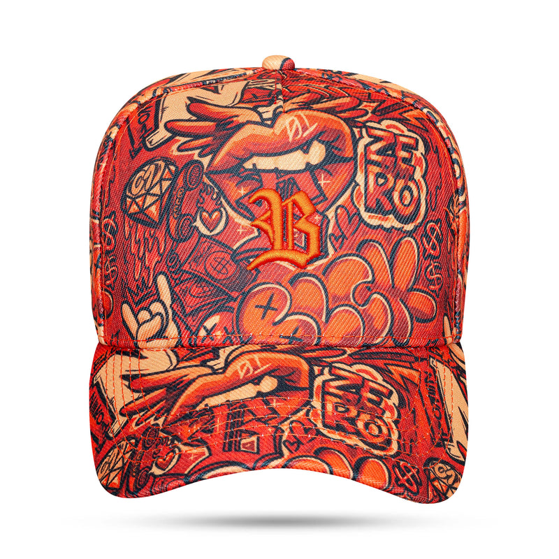 Boné Snapback Print Orange