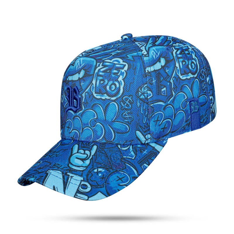 Boné Snapback Kids Print Azul Royal