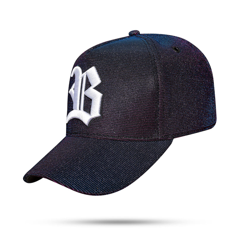 Boné Preto Snapback 3D Bright Rosa Azul Wings