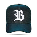 Boné Preto Snapback 3D Bright  Azul Verde Wings