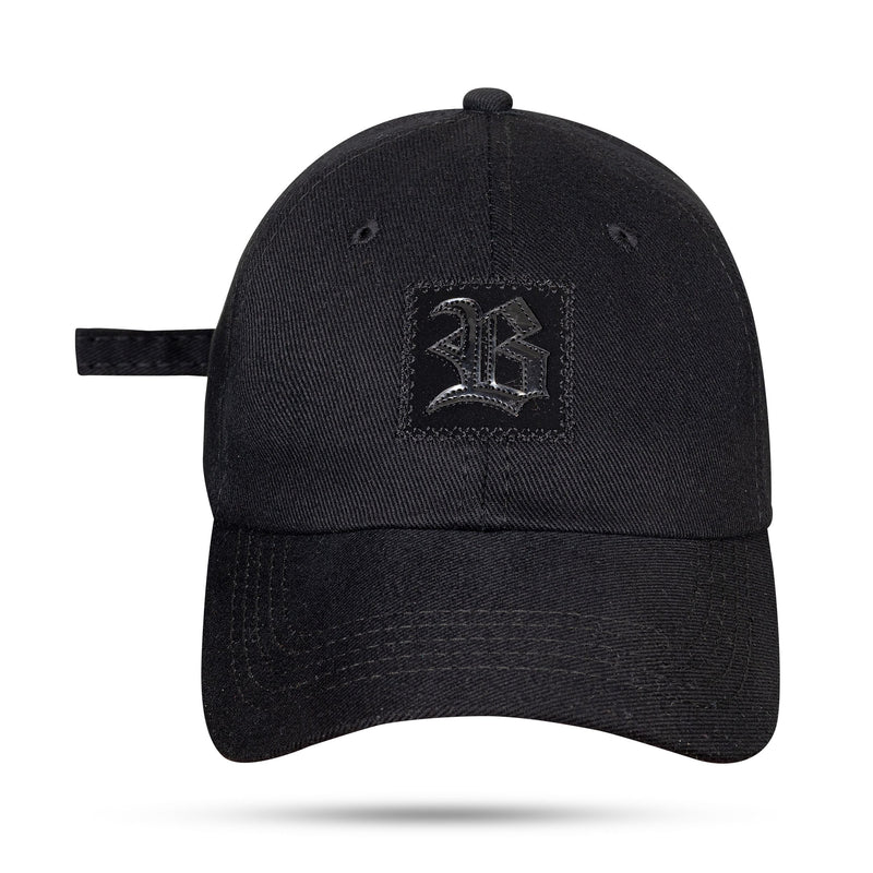 Boné Preto Dad Hat Quadrado Fosco