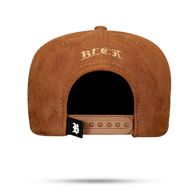 Boné Marrom Chocolate Snapback Suede Animal Print Marrom