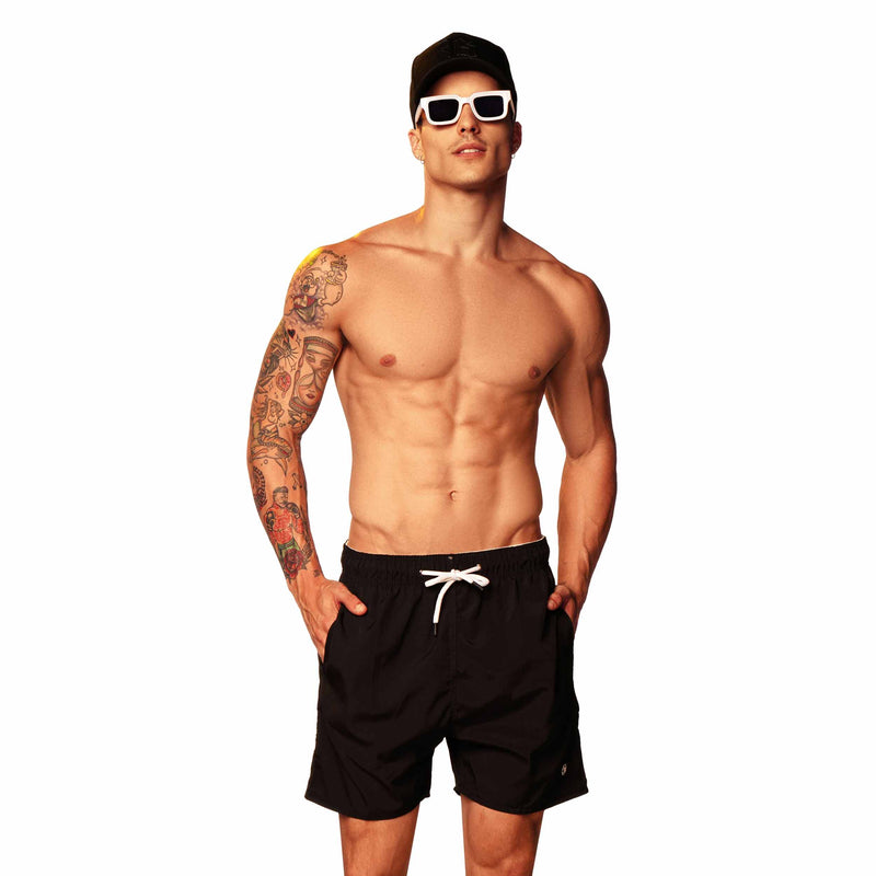 Shorts Praia Básico Preto