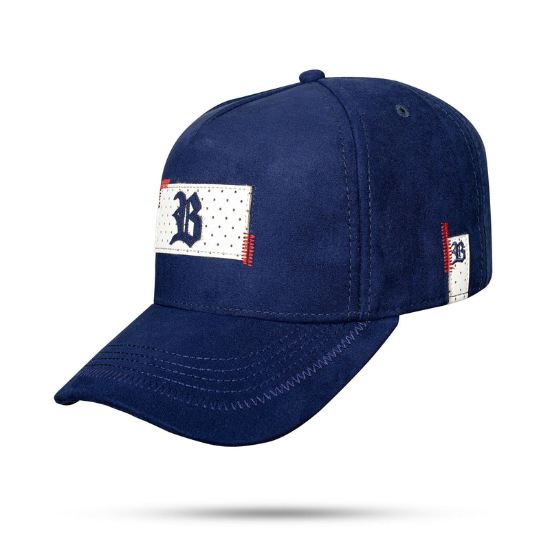 Boné Azul Marinho Snapback Suede Tag Perfured