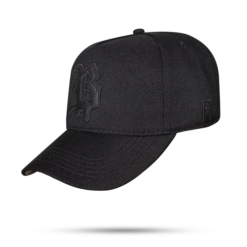 Boné Kids Preto Snapback Splash Logo Couro