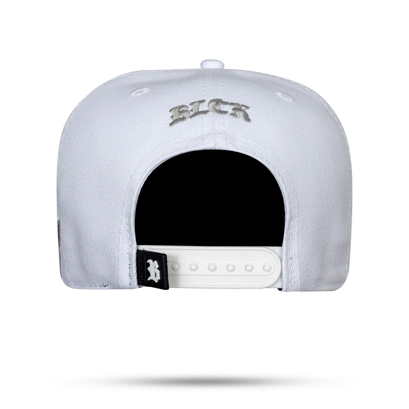 Boné Branco Snapback Logo Escorrido Texture