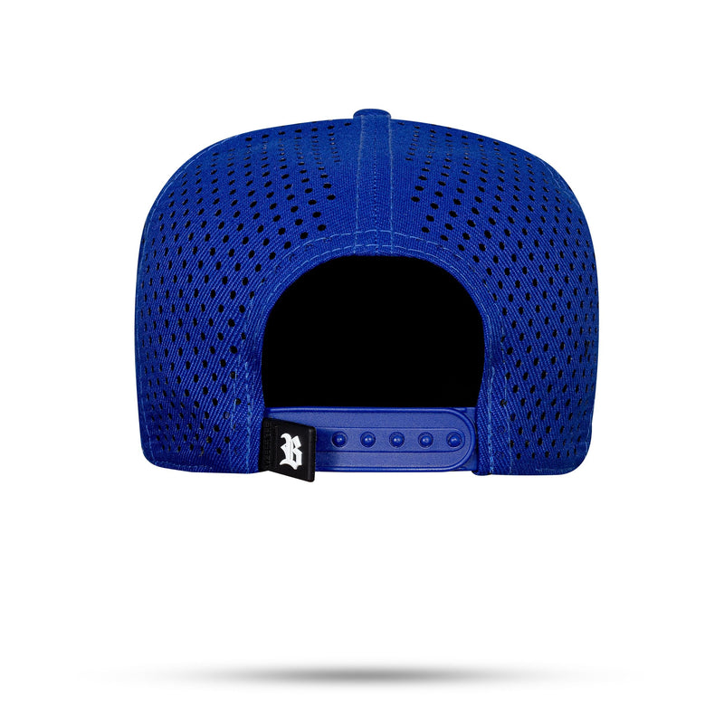 Boné Azul Royal Snapback Trucker Laser Logo Branco