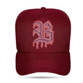 Boné Vinho Snapback Logo Escorrido Texture