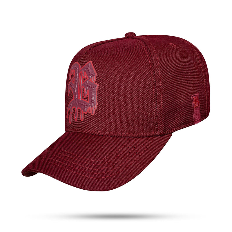 Boné Vinho Snapback Logo Escorrido Texture