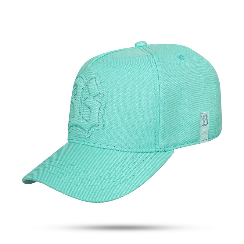 Boné Verde Água Snapback Logo Alto Relevo New