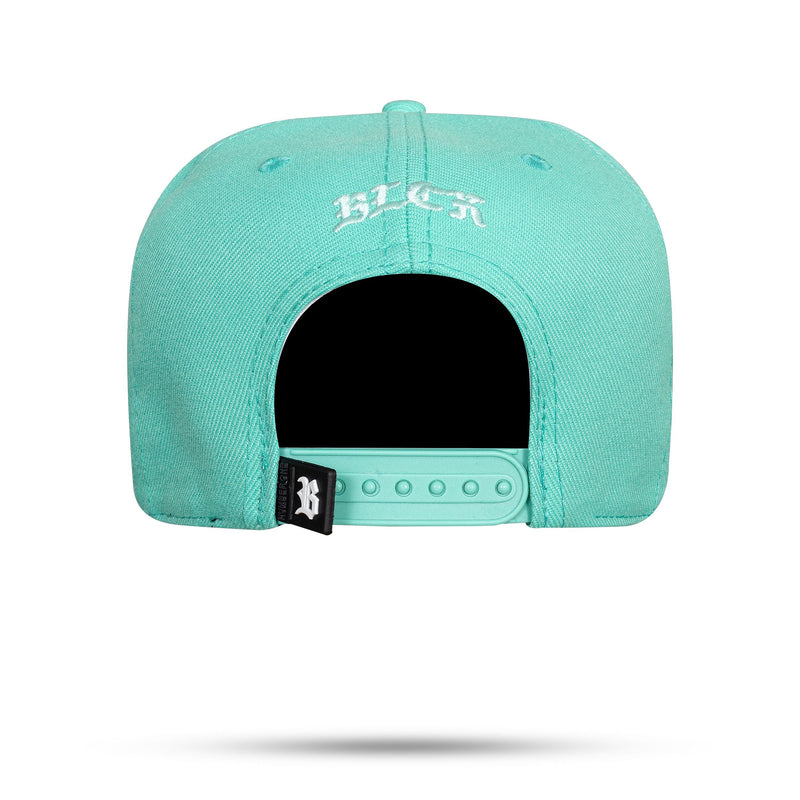 Boné Verde Água Snapback Logo Alto Relevo New