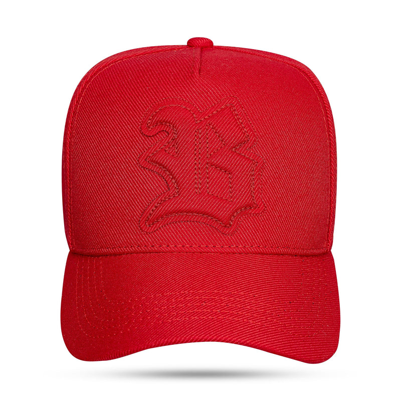 Boné Vermelho Snapback Logo Alto Relevo New