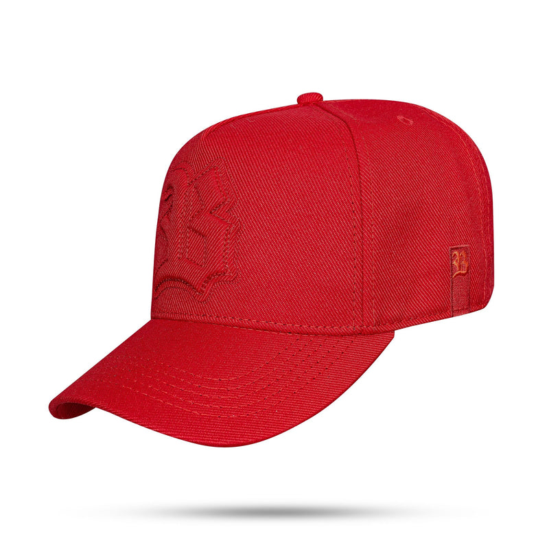 Boné Vermelho Snapback Logo Alto Relevo New