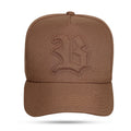 Boné Marrom Chocolate Snapback Logo Alto Relevo New