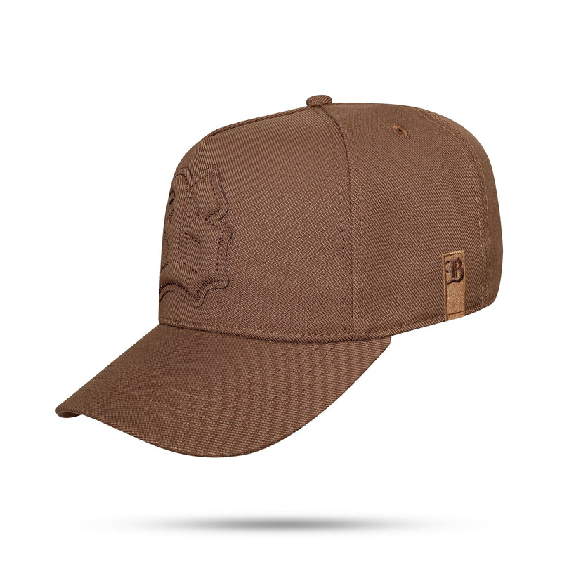 Boné Marrom Chocolate Snapback Logo Alto Relevo New