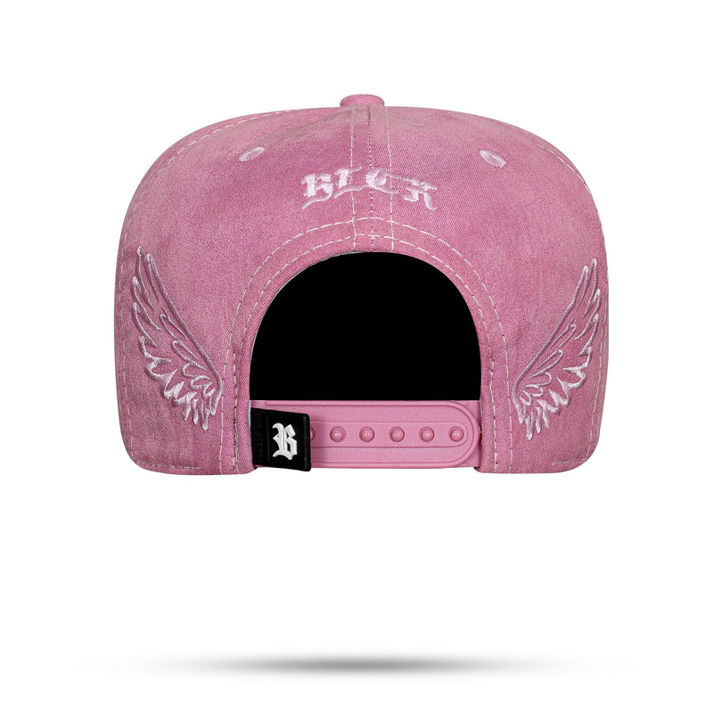 Boné Rosa Claro Snapback Suede New Wings