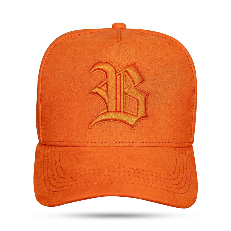 Boné Laranja Snapback Suede New Wings