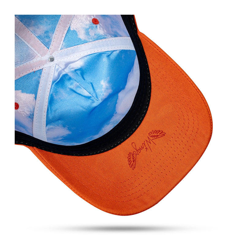 Boné Laranja Snapback Suede New Wings