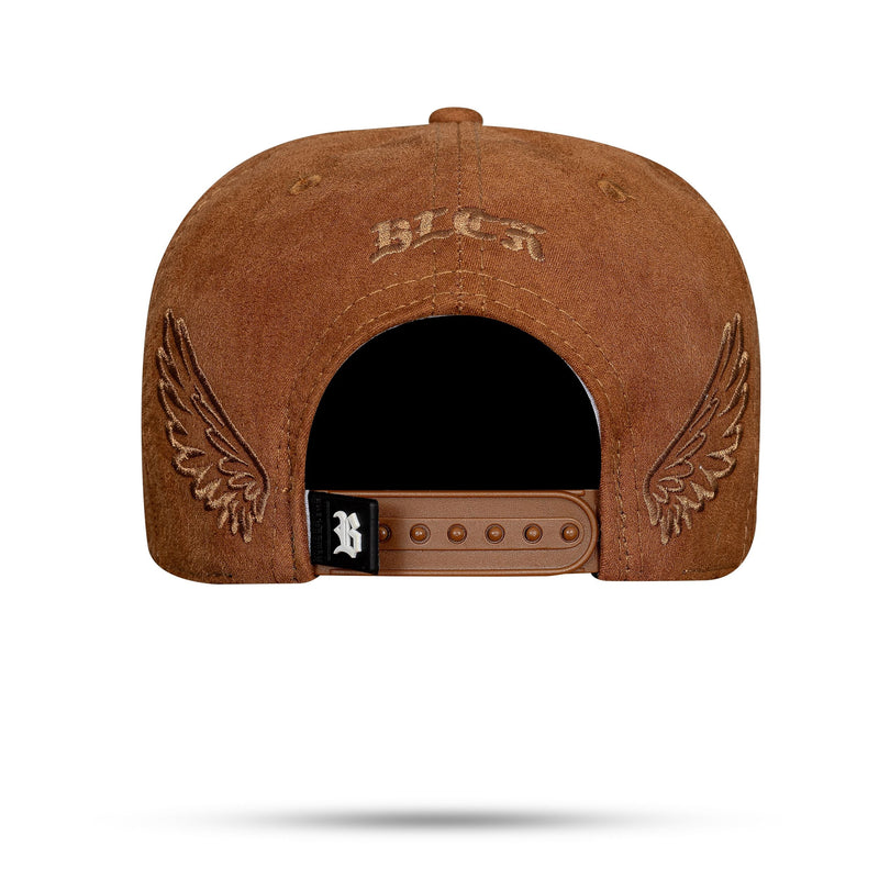 Boné Marrom Chocolate Snapback Suede New Wings