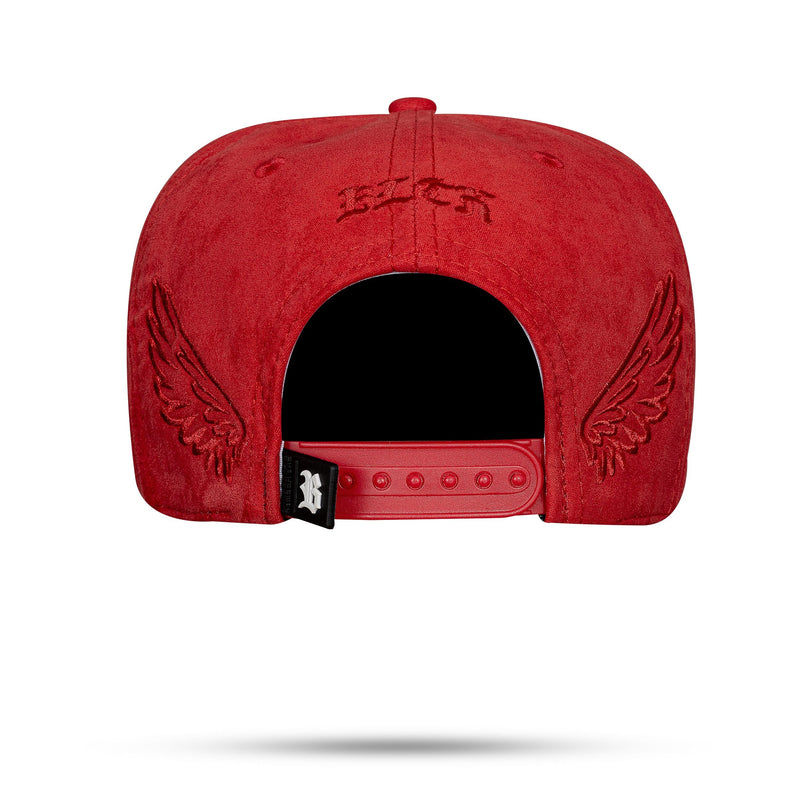 Boné Vermelho Snapback Suede New Wings