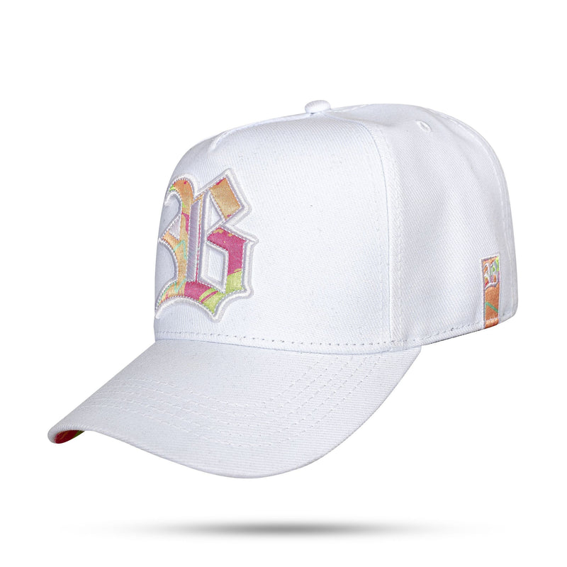 Boné Branco Snapback Logo Watercolors