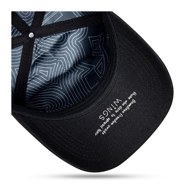 Boné Preto Snapback 01 Wings