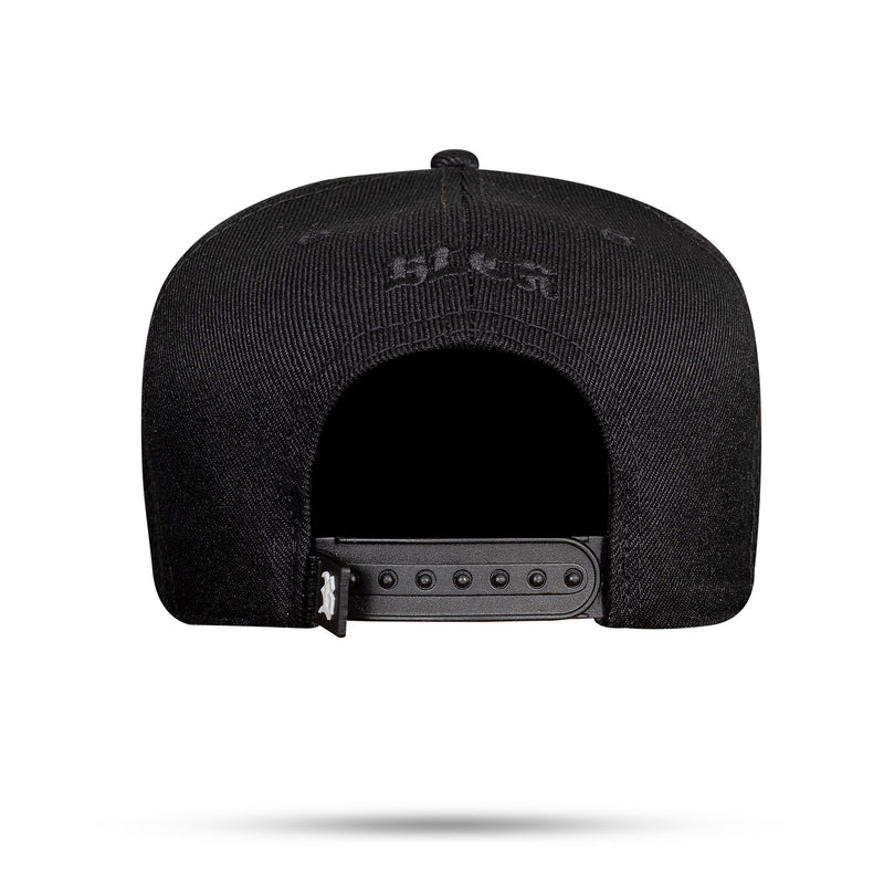 Boné Preto Snapback Frame Holográfico Prata