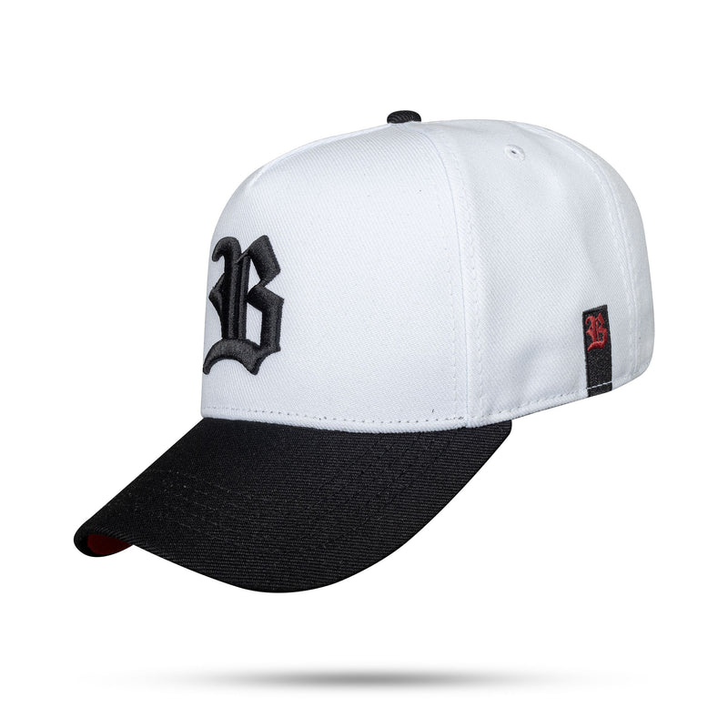 Boné Branco Snapback Aba Preta