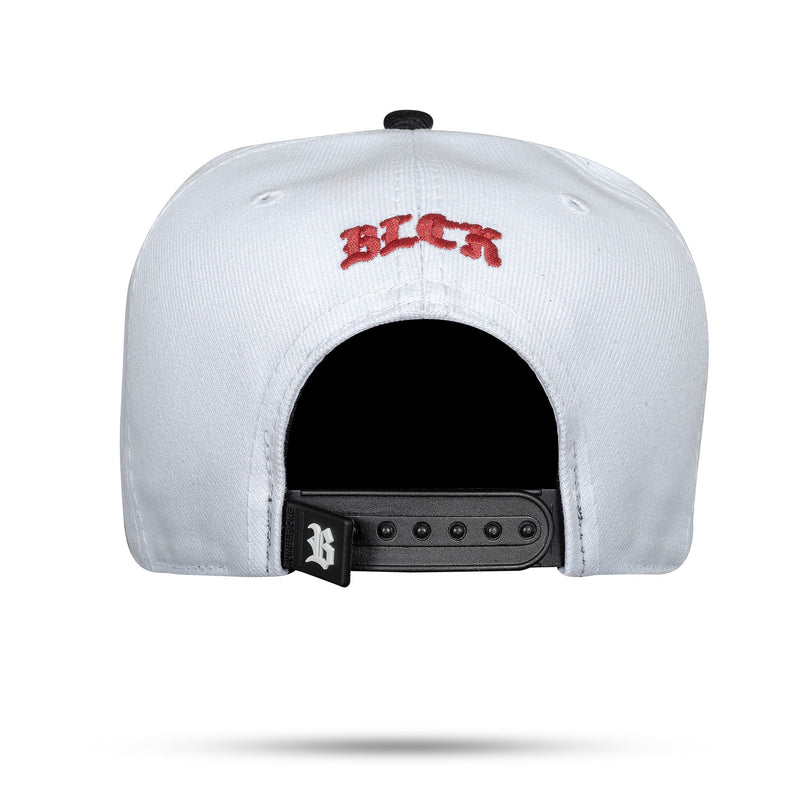 Boné Branco Snapback Aba Preta