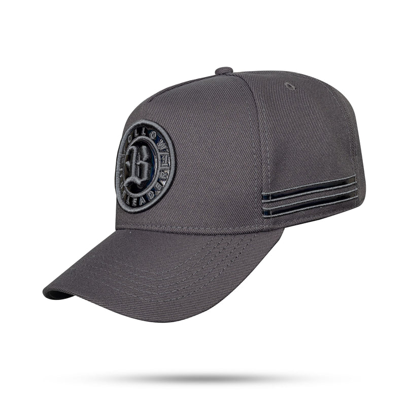 Boné Cinza Grafite Snapback Follow Holográfico Preto