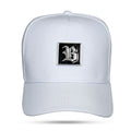 Boné Branco Snapback Quadrado Metal Silver Vermelho