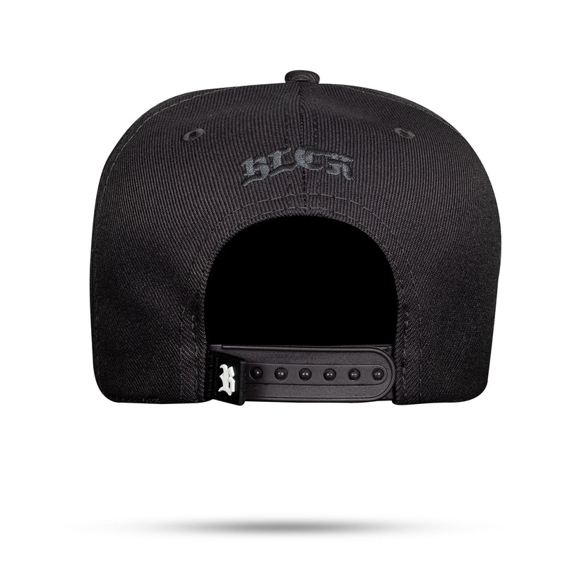 Boné Cinza Grafite Snapback Quadrado Metal White