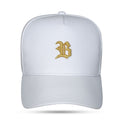 Boné Branco Snapback Logo Basic Contra Aba Dourada