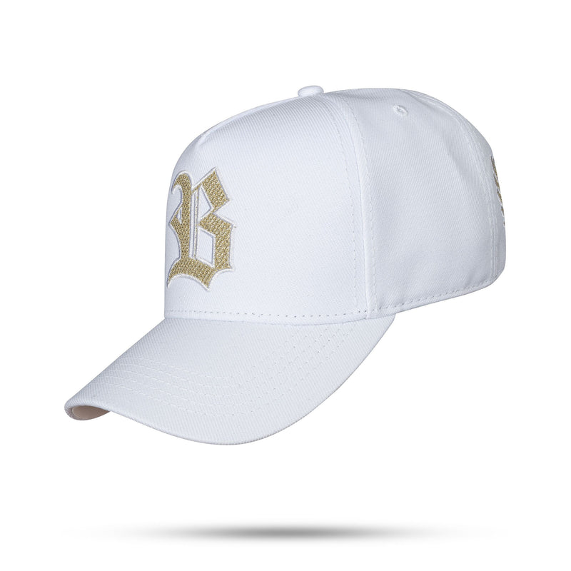 Boné Branco Snapback Wings Shine Dourado