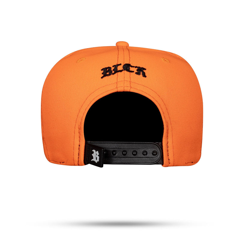 Boné Laranja Fluor Snapback Basic Contra Aba Preta